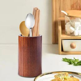 Kitchen Storage Utensil Holder For Counter Chopstick Wood Cultery Organiser Restaurant Bathroom