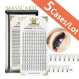 Eyelashes 5cases/lot Sell beautiful 815mm & mix 3D/4D/5D/6D russian volume pre made faux mink eyelash extensions custom private labels