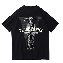 VLONE Original design Men's T-Shirts VLONE logo Summer Cartoon Collarless Short Sleeve Letter Loose Versatile Tops T-Shirts pink black white red 146