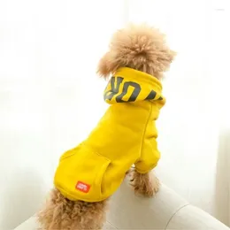Dog Apparel Letter Printed Casual Pet Sweatshirt Fashionable Loose Hooded Supplies Cat Clothes Spring Solid For Big Dogs