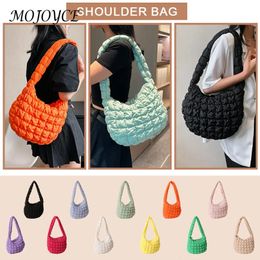 Women Shoulder Bag Quilted Pleated Ladies Satchel Bags Fashion Cloud Large Capacity Temperament Messenger 240307