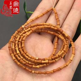 Strand Bamboo Joint 108 Small Buddha Olive Nut Beads Bracelet