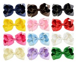 Baby Girls Bow Hairpins Large Bowknot Barrette Kids Hair Boutique Bows Children Hair Accessories KFJ416918847