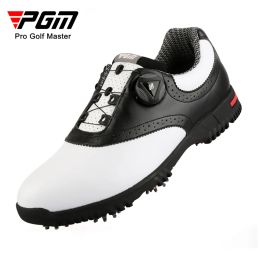Shoes PGM Men Golf Shoes Waterproof Sports Shoes Rotating Buckles Antislip Sneakers Multifunctional Golf Trainers new