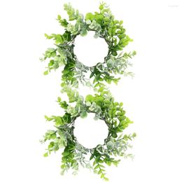 Decorative Flowers 2 Pcs Artificial Garland Light House Decorations For Home Plants Welcome Wreath Outdoor