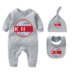 Luxury Designer Cotton Baby Jumpsuit Set Romper Kid Jumpsuits New Born Babies Breathable Clothes Unisex Bodysuit Clothing Set For Children