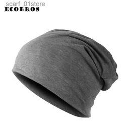 Hats Scarves Sets 2023 Winter Warm Womens Hat Casual Stacked Knitted Hat Cs Mens Hat Solid Color Hip Hop Skull Unisex Womens BeaniesC24319