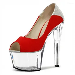 Dance Shoes Crystal Heel High Heels Thin And 17cm Colour Single Fish Mouth Hate Day Club Suede Shallow Dancing