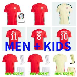 2024 2025 BALE Wales Soccer Jerseys WILSON ALLEN RAMSEY 24 25 world National Team cup Rodon VOKES Home Football Shirt men kids kits Uniforms fans player version