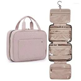 Cosmetic Bags Portable Storage Box With Hook Travel Hanging Toiletry Bag Waterproof Case Women's Men's