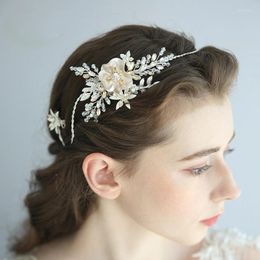 Hair Clips Stunning Crystal Floral Bridal Crown Wedding Tiara Accessories Handmade Women Prom Hairband