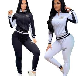 Designers Women's Tracksuits Clothes C Brand Sweatshirts Black White Tracksuit Coats Pants Clothing 2-piece Suit