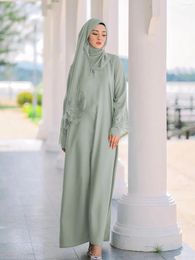 Ethnic Clothing Eid Mubarak Djellaba Muslim Women Hijab Dress Dubai Abaya Turkey Kaftan Islamic Arabic Robe Marocain Caftan Femme Gown