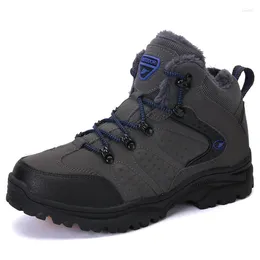 Fitness Shoes Men Sneakers Suede Plush Winter Hiking Sport Snow Boots Zapatillas Hombre Zapatos Large Size 36-47 Sale