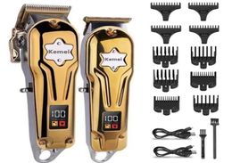 Epacket KEMEI Professional Hair Clipper KM2011 Full Metal Barber Shop Set Men Electric Beard Rechargeable226w3353063