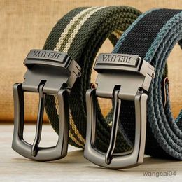 Belts Plus Size 130 140 150 160 cm Canvas Military Tactical Belt Man Alloy Pin Buckle Stripe Jeans Belts High Quality Outdoor Belts