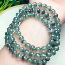 Decorative Figurines Natural Green Aventurine Triple Circle Brcelet Bracelet Handmade Crystal Jewellery Stretch Bangle Children Birthday Gift