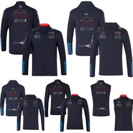 2024 F1 Team Hoodie Formula 1 Racing Full-length Zip Hoodie Driver Fans Half-Zip Sweatshirt Men's Windproof Jacket Pullover Hoodie