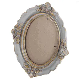 Frames Vintage Picture Frame Oval Po Tabletop Wall Hanging European Style