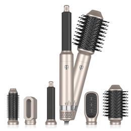 New Multi-Functional 6-in-1 6-in-1 Hot Air Comb Automatic Hair Curler Dual-Use Hair Styling Comb Electric