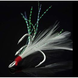 San Ben Blood Trough Anchor Feather Tie Hair Road Sub Fake Bait Fish Hook 1-01.24 757247