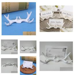 Party Decoration Resin Antler Place Card Holder For Favors Supplies Whole7989587 Drop Delivery Home Garden Festive Event Dhtxt