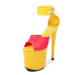 Dress Shoes Stripper Heels Women Sexy Shoe Sandals Club Platfrom-Color Girl Show 20CM Pole Dance Modern H24032117ML1P6E