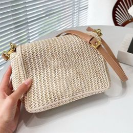 Woman Straw Shoulder Bags designer beach bag crossbody bag camera purse fashion small flap cross body Embroidery 5A 2024