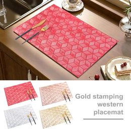 Table Mats Heat-resistant Placemat Non-slip Dining Set Easy To Clean Kitchen Mat Scratch-resistant For Home