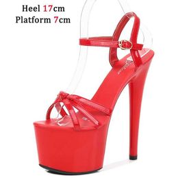 Dress Shoes Platform Stripper Heels For women Open Toe Sandals Girls Shoe for Party Club Women Sexy Show High Red H24032102FX904R