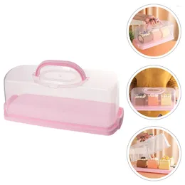 Plates Cake Box Bread Storage Container Carrier With Lid And Handle Containers Pp Keeper