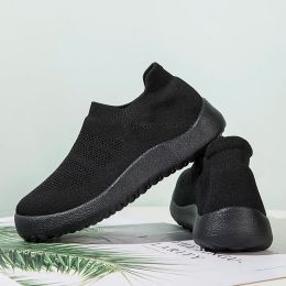 Flats Women Flats Fashion Soft Nurse Shoes Slip On Women Loafers Moccasins Sock Sneakers Women Shoes Walking Shoes Woman Plus Size