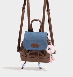 hot trensy pu handbag mini cute high quality backpack students girls women knapsack solid casual crossbody pack