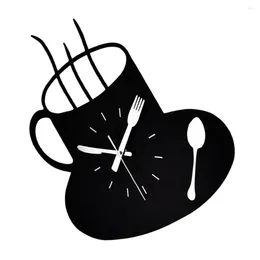 Wall Clocks Acrylic Clock Hanging Ornament For Home Classic (Black)