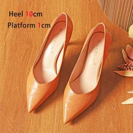Dress Shoes Women Crocodile Print Pointed Toe High Heels Pumps Comfortable Soft Office Woman Work Shallow Mouth Fashion Single ShoeH8MT H240321