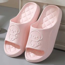 Slippers Women Men Home Indoor Cute Dog Print Slides Flat Cartoon Non-Slip Outdoor Beach Sandals Shower Shoes01EL3X H240322