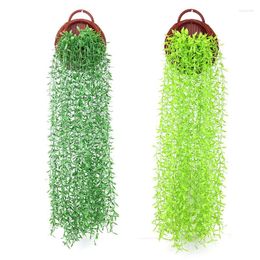 Decorative Flowers Artificial Plant Creeper Green Wall Hanging Vine For Home Garden Decoration Rattan Wedding Wreath Fake Leaves Ivy