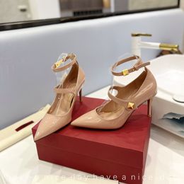 Women Dress Shoes summer genuine leather 8cm/4cm high heels party prom shoes fashion luxury mirror quality sandals sexy wedding shoes 35-42 size available with box