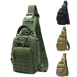 Bags Tactical Molle Shoulder Bag Men Hiking Backpack EDC Nylon Outdoor Hunting Camping Fishing Army Military Trekking Chest Sling Bag