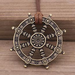 Strand Vintage Viking Compass Ship Wheel Pendant Bracelets For Women Nordic Mythology Rune Men's Jewelry