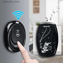 Doorbells Music110DB 100M wireless doorbell waterproof remote control battery powered intelligent doorbell 1 button 1 receiverY240320