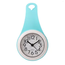 Wall Clocks Bathroom Suction Cup Clock Alarm For Operated Waterproof Silent Shower