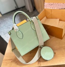 NEW Fashion luxury brand Classic TOP quality Women designers bag weekend Reverse Canvas Tote Bag with Round Coin Wallet Designer Luxury Handbag Shoulder Bag wallet