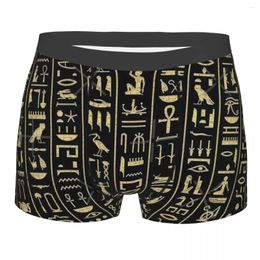 Underpants Egyptian Hieroglyphs Egypt Black & Gold Hieroglyphics Homme Panties Male Underwear Print Couple Sexy Set Calecon