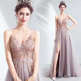 Women Evening Dresses for Party Summer Woman Princess Maxi Sequin Pink Elegant Gowns Fishtail Clothes