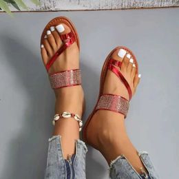 Slippers Sandals Women Flats Casual Summer Shoes 2023 New Fashion Dress Flip Flops Beach Bohemian Femme Home Slides H240325