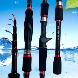 Rods Long Casting Spinning Fishing Rod 1.8m 2.1m 2.4m 2.7m UltraLight Carbon Pole 5/6/7 Section EVA Handle Baitcasting Fishing Rods