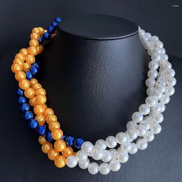 Chains Greek Letter Sorority Society Jewellery SIGMA GAMMA RHO Women's Pearl Multicolor Necklace Choker