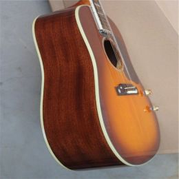 Guitar J160 single face sunset color fillet folk guitar comes with electric guitar pickup, free transportation