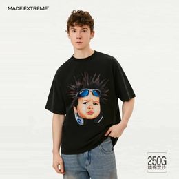 Men's T-Shirts Made extreme Fun Portrait Printing Tee Hip Hop Graphic Short sleeved T-shirt Unisex Top Tee J240319